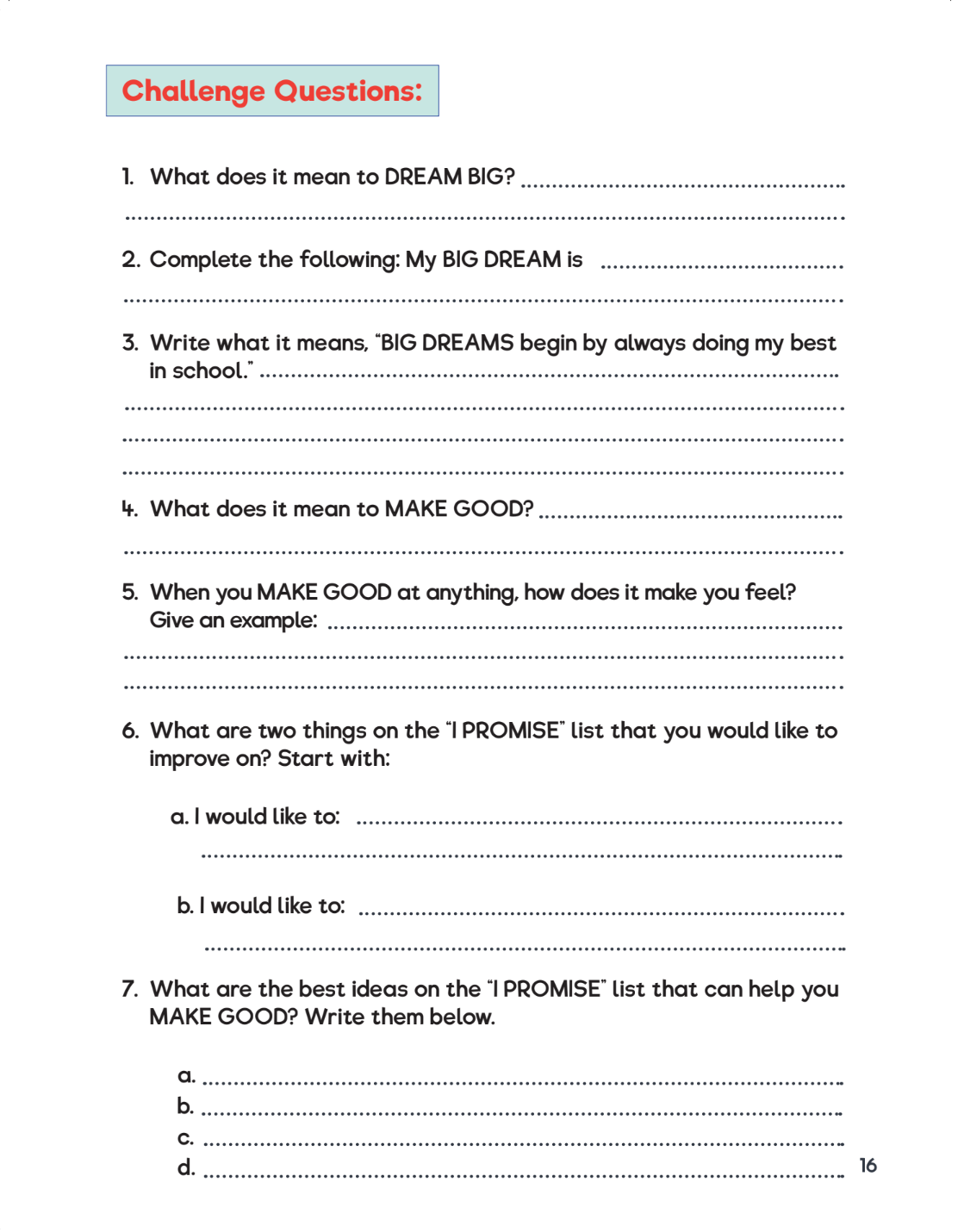 Make Good! - I Promise (Ages 8-12)