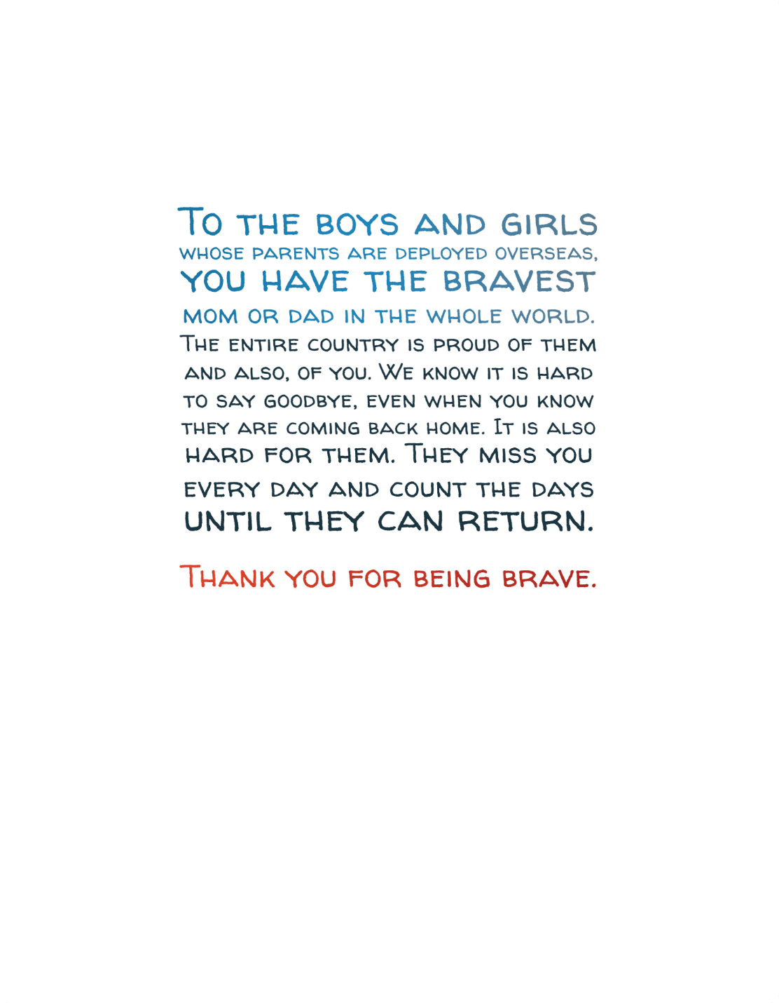 The Faraway Soldier (Ages 4 to 12)